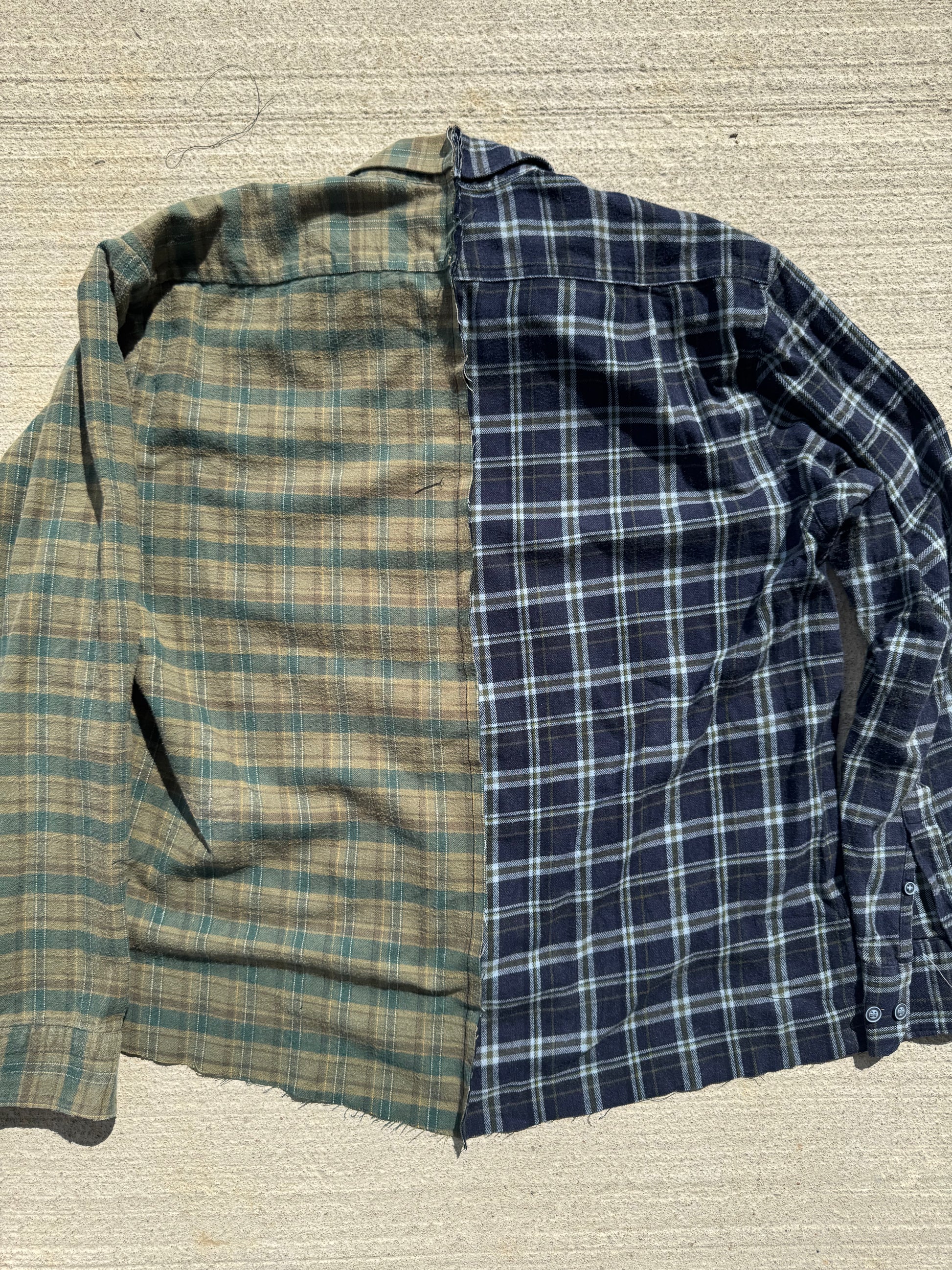 Flanelle Bicolore "IT'S NOT USED IT'S FASHION" (L)
