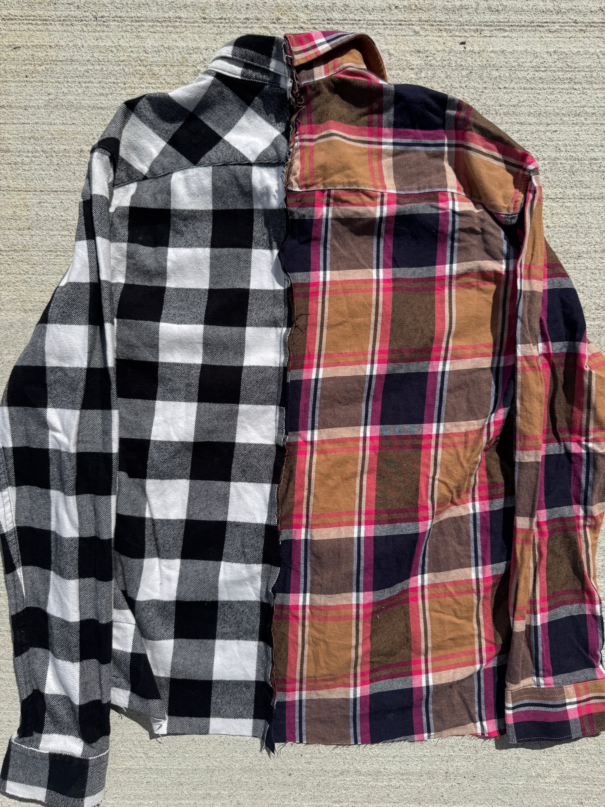 Flanelle Bicolore "IT'S NOT USED IT'S FASHION" (S)