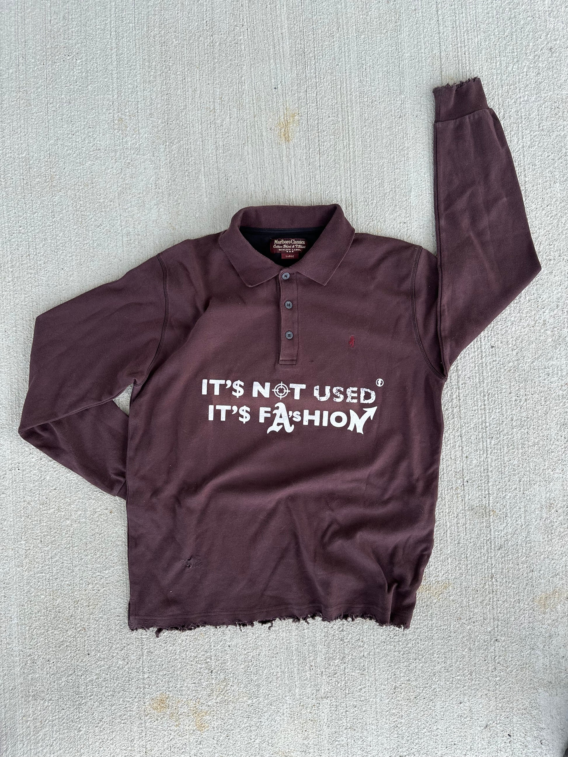 Polo "IT'S NOT USED IT'S FASHION" (L)