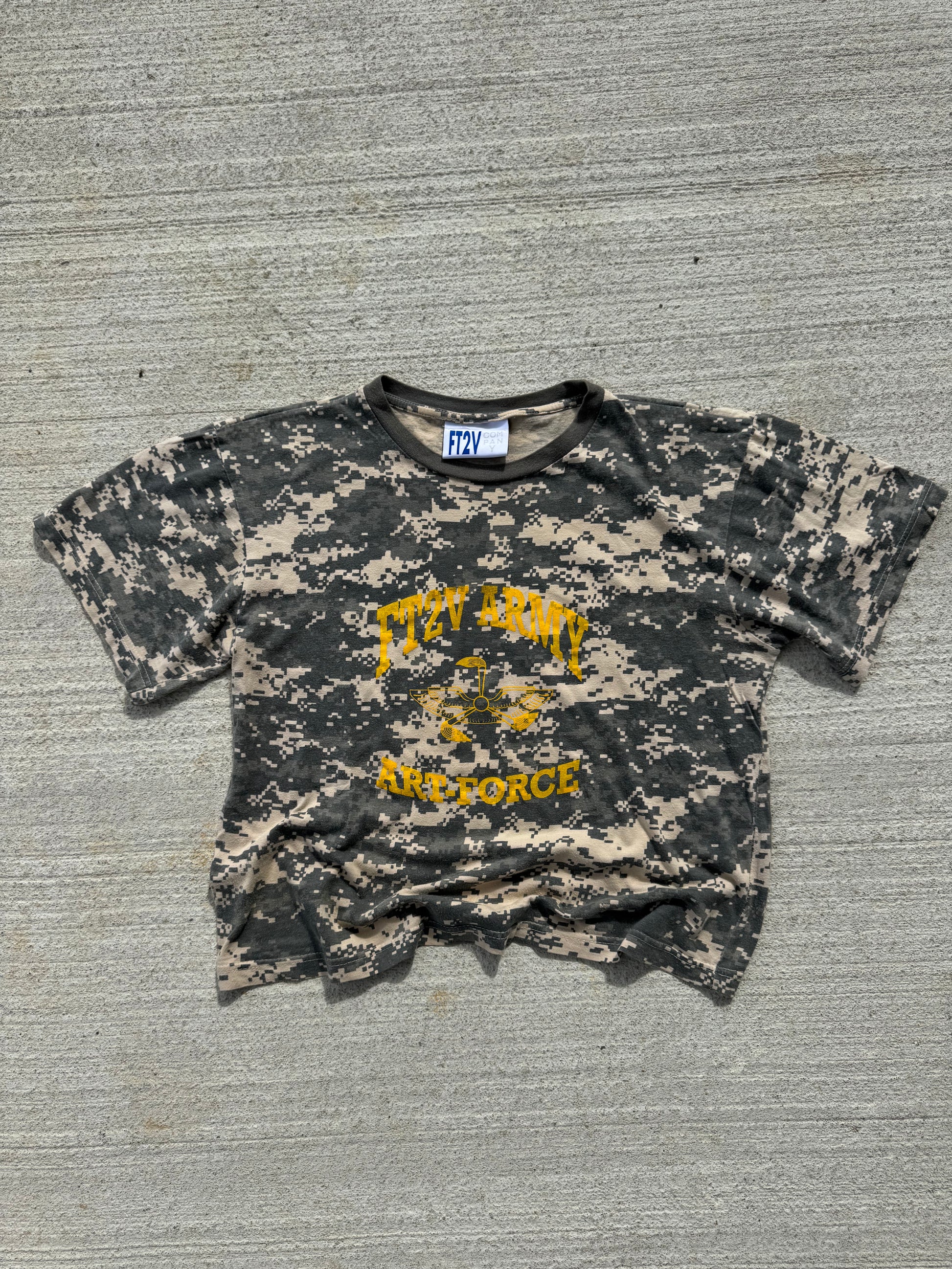 T-shirt camo "FT2V ARMY" (S-M)