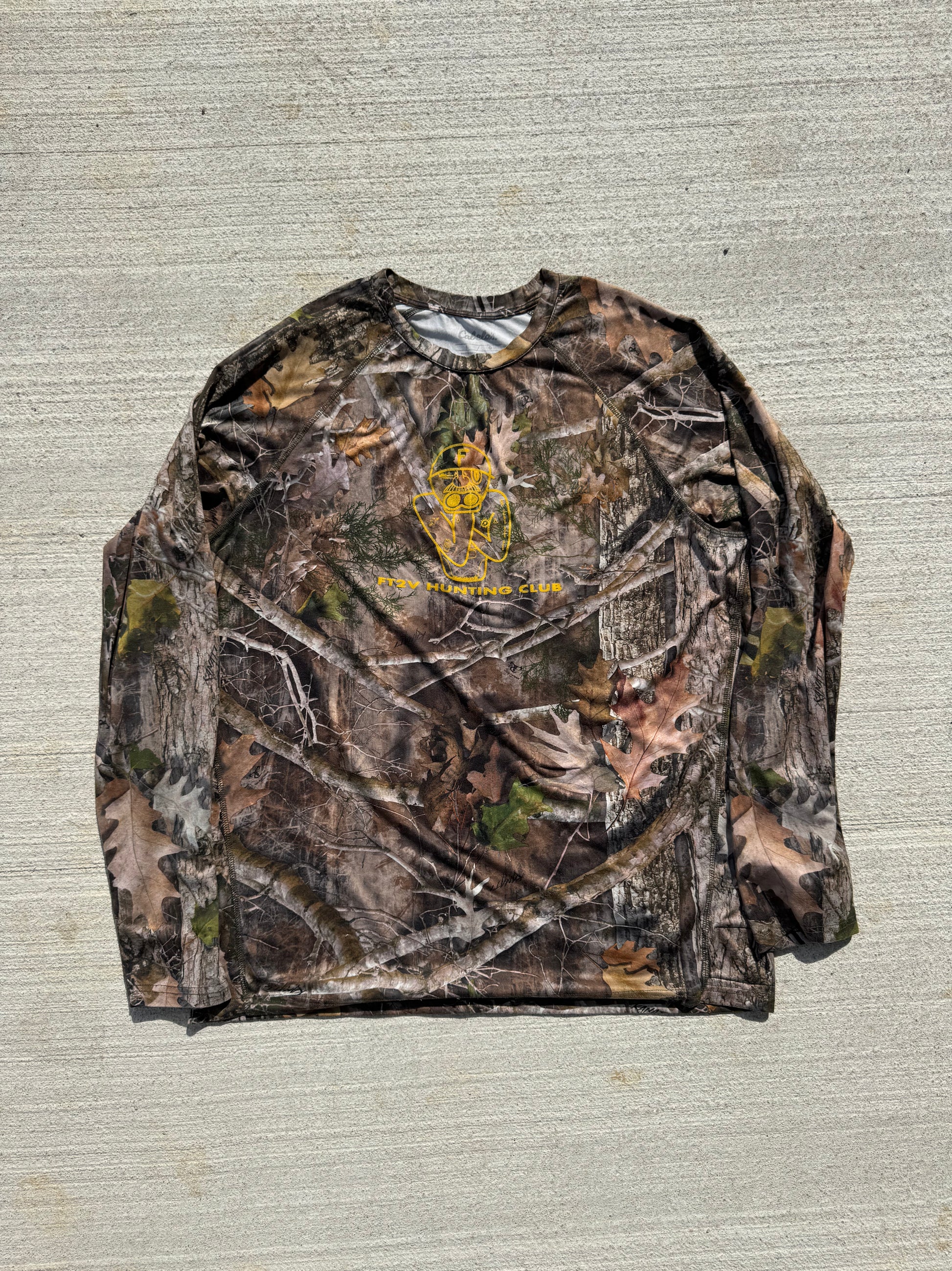T-shirt longsleeve chasseur "FT2V HUNTING CLUB" (L-XL)